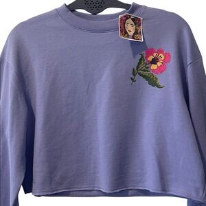Latino Heritage Month Lavender Cropped Sweatshirt XXS NWT